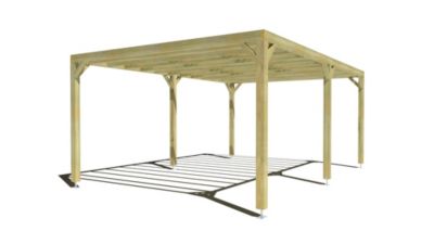 Pergola bois - 6m x 4m - indépendante - sens profondeur - livraison comprise