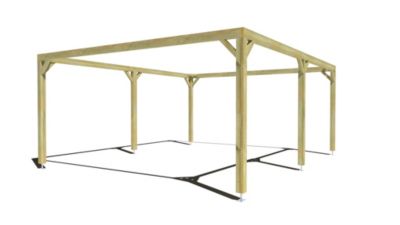 Pergola bois - 6m x 5m - indépendante - cadre simple - livraison comprise