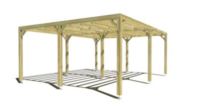 Pergola bois - 6m x 5m - indépendante - sens largeur - livraison comprise