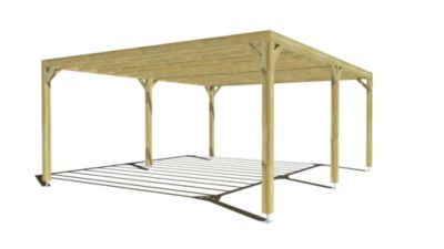 Pergola bois - 6m x 5m - indépendante - sens profondeur - livraison comprise