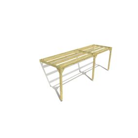 Pergola bois - 7m x 2m - adossée - sens largeur - livraison comprise