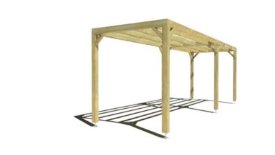 Pergola bois - 7m x 2m - indépendante - sens largeur - livraison comprise