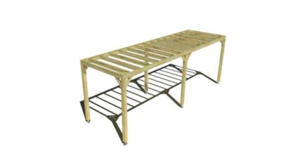 Pergola bois - 7m x 2m - indépendante - sens profondeur - livraison comprise