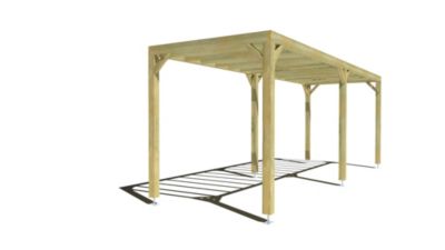 Pergola bois - 7m x 2m - indépendante - sens profondeur - livraison comprise