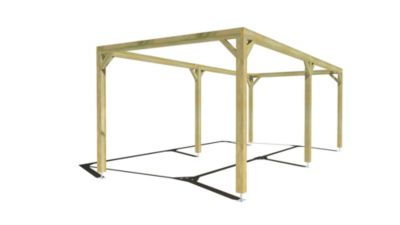 Pergola bois - 7m x 3m - indépendante - cadre simple - livraison comprise