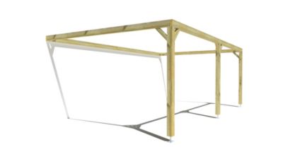 Pergola bois - 7m x 4m - adossée - cadre simple - livraison comprise