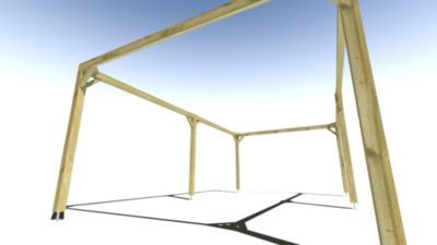 Pergola bois - 7m x 4m - indépendante - cadre simple - livraison comprise