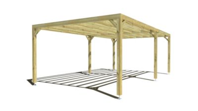 Pergola bois - 7m x 4m - indépendante - sens largeur - livraison comprise