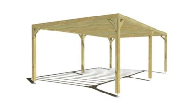 Pergola bois - 7m x 4m - indépendante - sens profondeur - livraison comprise