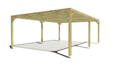 Pergola bois - 7m x 5m - indépendante - sens profondeur - livraison comprise