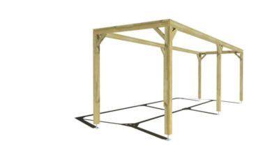 Pergola bois - 8m x 2m - indépendante - cadre simple - livraison comprise