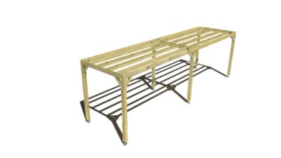 Pergola bois - 8m x 2m - indépendante - sens largeur - livraison comprise