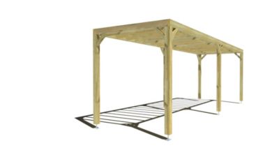 Pergola bois - 8m x 2m - indépendante - sens profondeur - livraison comprise