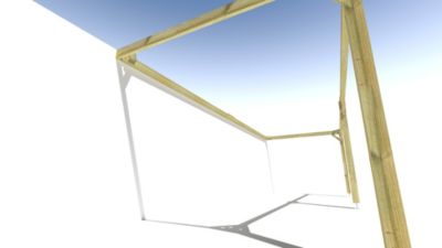 Pergola bois - 8m x 3m - adossée - cadre simple - livraison comprise