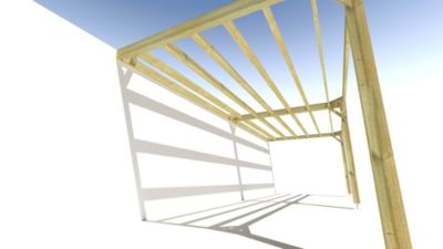 Pergola bois - 8m x 3m - adossée - sens largeur - livraison comprise