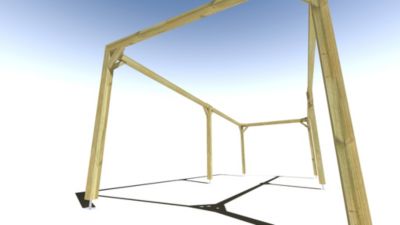 Pergola bois - 8m x 3m - indépendante - cadre simple - livraison comprise