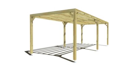 Pergola bois - 8m x 3m - indépendante - sens largeur - livraison comprise