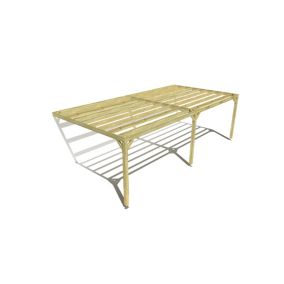 Pergola bois - 8m x 4m - adossée - sens largeur - livraison comprise