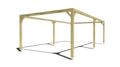 Pergola bois - 8m x 4m - indépendante - cadre simple - livraison comprise