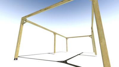 Pergola bois - 8m x 4m - indépendante - cadre simple - livraison comprise