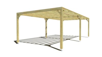 Pergola bois - 8m x 4m - indépendante - sens largeur - livraison comprise