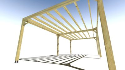 Pergola bois - 8m x 4m - indépendante - sens largeur - livraison comprise