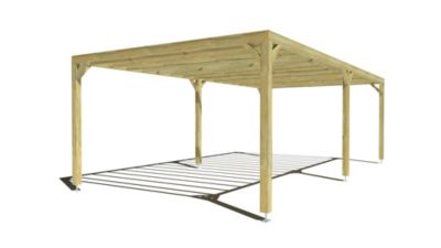 Pergola bois - 8m x 4m - indépendante - sens profondeur - livraison comprise