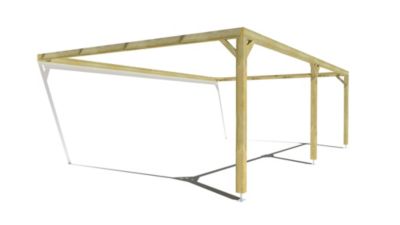 Pergola bois - 8m x 5m - adossée - cadre simple - livraison comprise