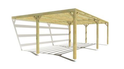 Pergola bois - 8m x 5m - adossée - sens largeur - livraison comprise