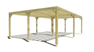 Pergola bois - 8m x 5m - indépendante - sens largeur - livraison comprise