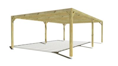 Pergola bois - 8m x 5m - indépendante - sens profondeur - livraison comprise