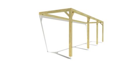 Pergola bois - 9m x 2m - adossée - cadre simple - livraison comprise