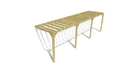 Pergola bois - 9m x 2m - adossée - sens profondeur - livraison comprise