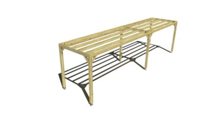 Pergola bois - 9m x 2m - indépendante - sens largeur - livraison comprise