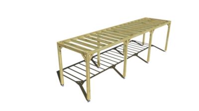 Pergola bois - 9m x 2m - indépendante - sens profondeur - livraison comprise