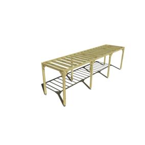 Pergola bois - 9m x 2m - indépendante - sens profondeur - livraison comprise