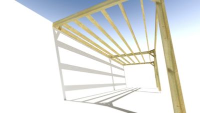 Pergola bois - 9m x 3m - adossée - sens largeur - livraison comprise