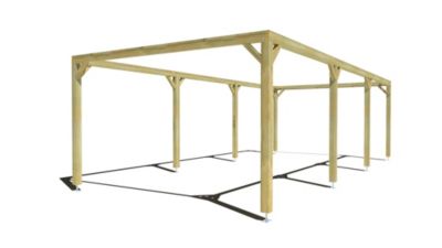 Pergola bois - 9m x 4m - indépendante - cadre simple - livraison comprise