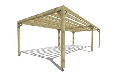 Pergola bois - 9m x 4m - indépendante - sens largeur - livraison comprise
