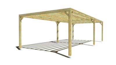 Pergola bois - 9m x 4m - indépendante - sens largeur - livraison comprise