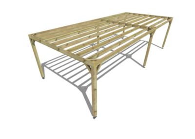 Pergola bois - 9m x 4m - indépendante - sens largeur - livraison comprise
