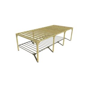 Pergola bois - 9m x 4m - indépendante - sens profondeur - livraison comprise