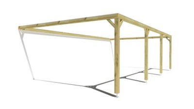 Pergola bois - 9m x 5m - adossée - cadre simple - livraison comprise