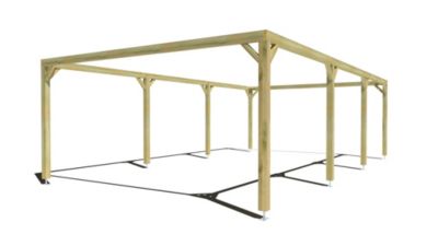 Pergola bois - 9m x 5m - indépendante - cadre simple - livraison comprise