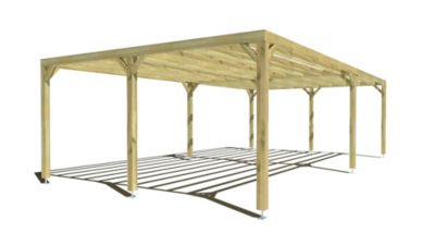 Pergola bois - 9m x 5m - indépendante - sens largeur - livraison comprise