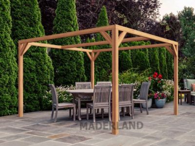 Pergola bois CAEN  400x300 cm  très résistant  lamellé-collé