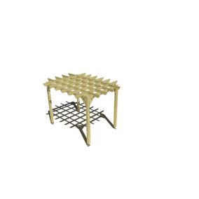 Pergola bois labellisée FSC, 2m x 3m, indépendante, style retro.