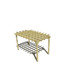 Pergola bois labellisée FSC, 2m x 4m, indépendante, style retro.