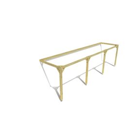 Pergola bois labellisée FSC, 9m x 2m, adossée, cadre simple.