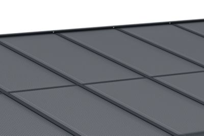Pergola/Carport adossé 15m² KLEO 5x3m aluminium gris